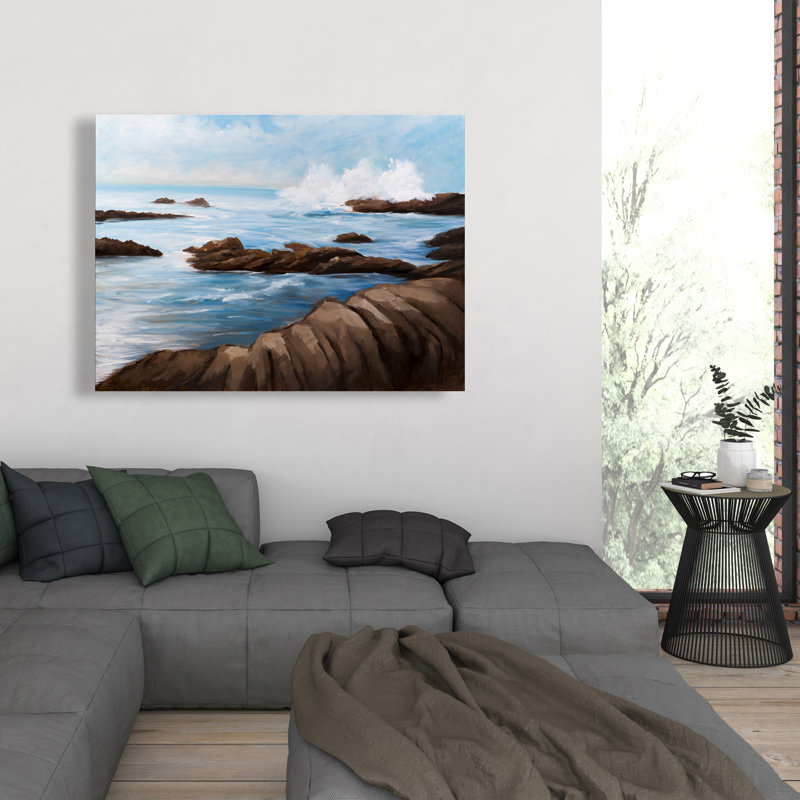 Seaside Wave - Toile blanc mer pour la décoration intérieure | Reproduction d'art