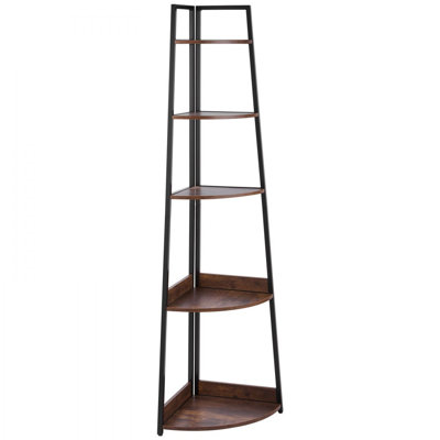 177.8 cm H x 43.2 cm W Corner Bookcase