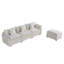 Canapé modulaire en L 108,66 "en chenille moderne avec méridienne convertible, canapé modulaire profond avec repose-pieds Comfy Cloud-121356802