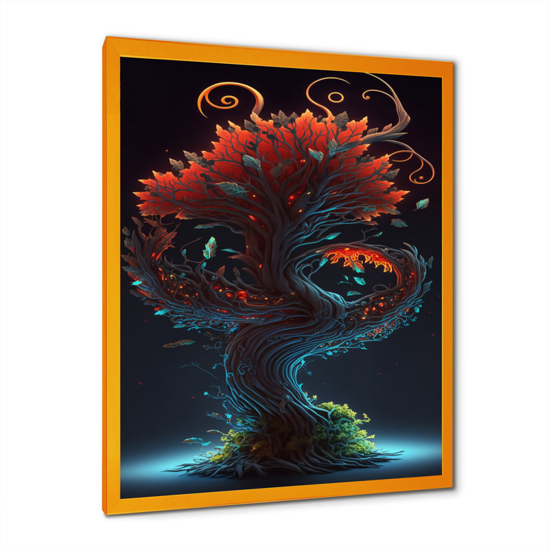Bonsai I - reproduction sur toile, H 20 po x l 12 po x P 1 po, Impression dorée sur toile encadrée