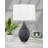 Bolzano 28" Grey Bubbled Glass Table Lamp