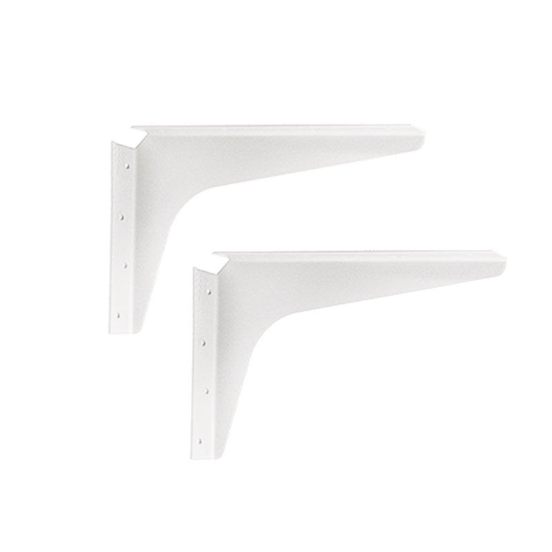 Straub Workstation Bracket, 8" H x 12" W x 1.61" D, White