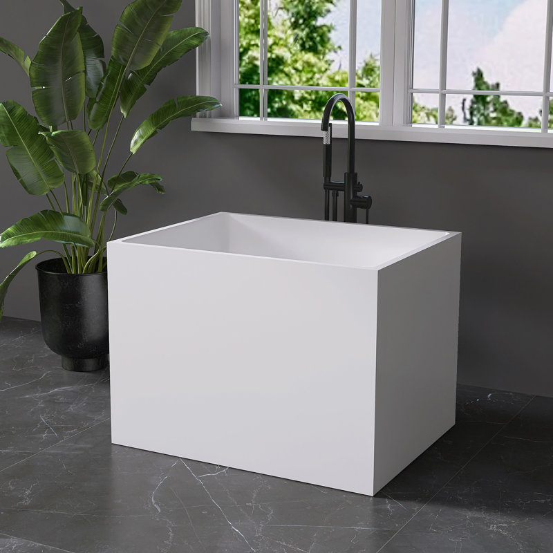 Baignoire de trempage autoportante en acrylique 35 po x 28 po avec siège