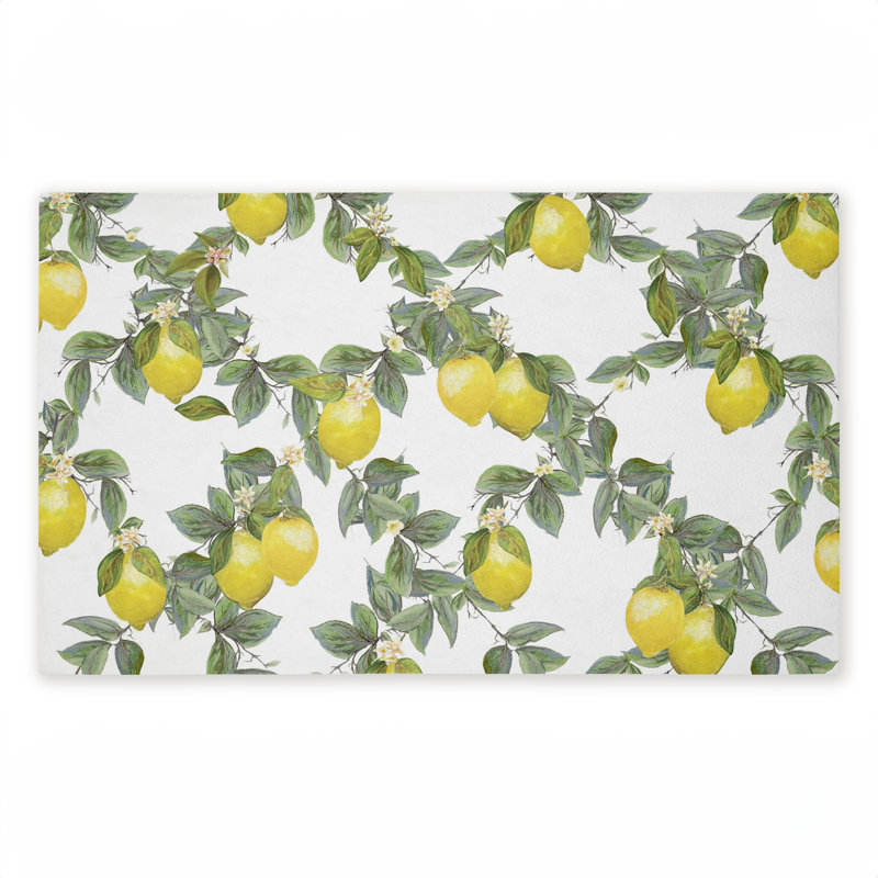 Paillasson Frony Lemony, Motif de vigne citronnée fruitée