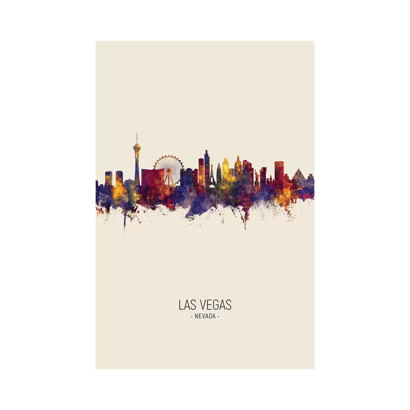 Las Vegas Nevada Skyline Fall by Michael Tompsett - Wrapped Canvas Print, 152.5 cm H x 101.5 cm W