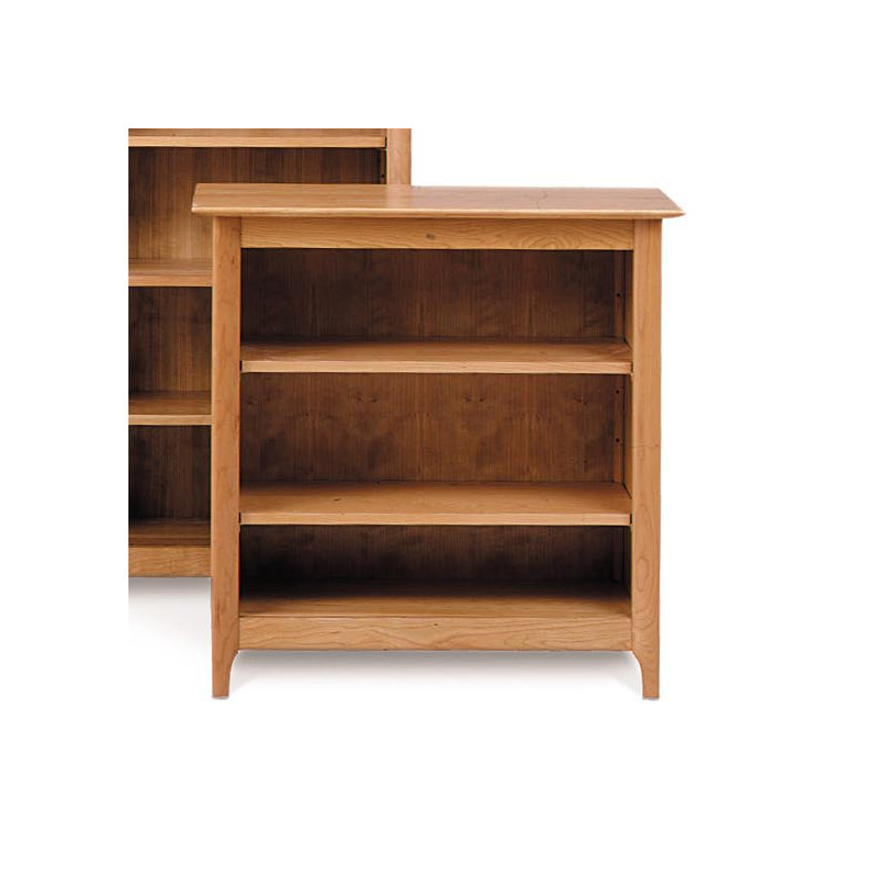 Sarah 34" W Solid Wood Standard Bookcase, Conventional, 34" H x 34" W x 16" D, Natural Cherry