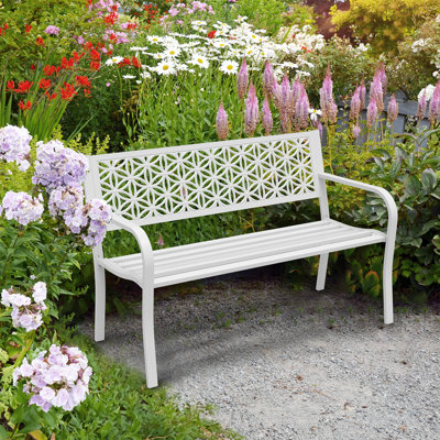 50 in. Metal Outdoor Bench (7 colors available) by Winston Porter