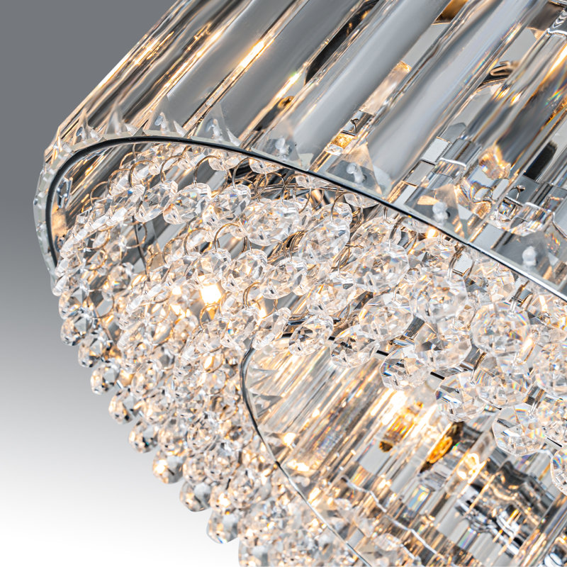 Irenej Semi Flush Mount Crystal Drum Lighting