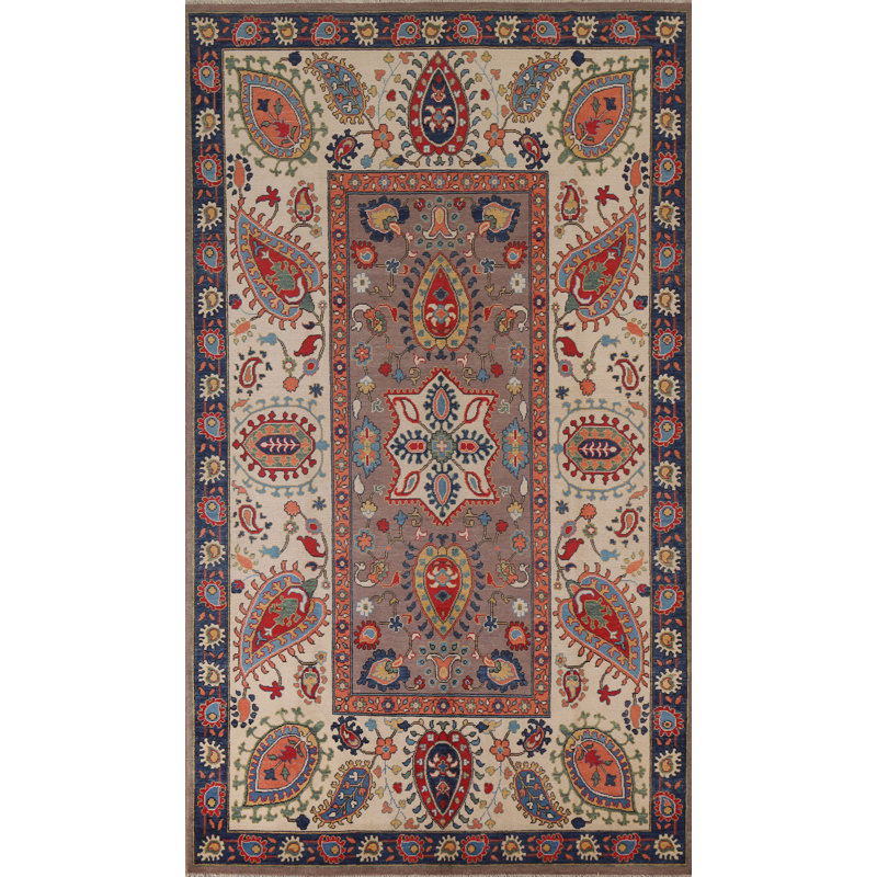 One-of-a-Kind 6'7" X 10'2" New Age Wool Area Rug in