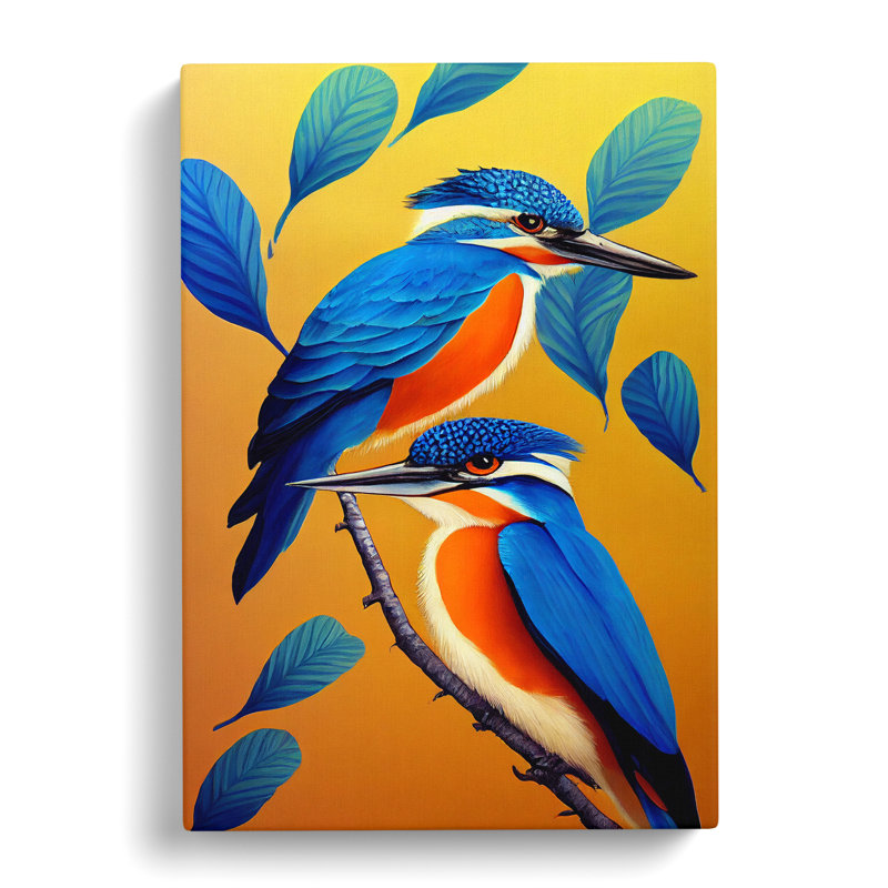 Dreketi Kingfisher Conceptual - Wrapped Canvas Print, 50cm H x 35cm W x 3cm D