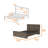 Braga Full Size Bed Base, Headboard
