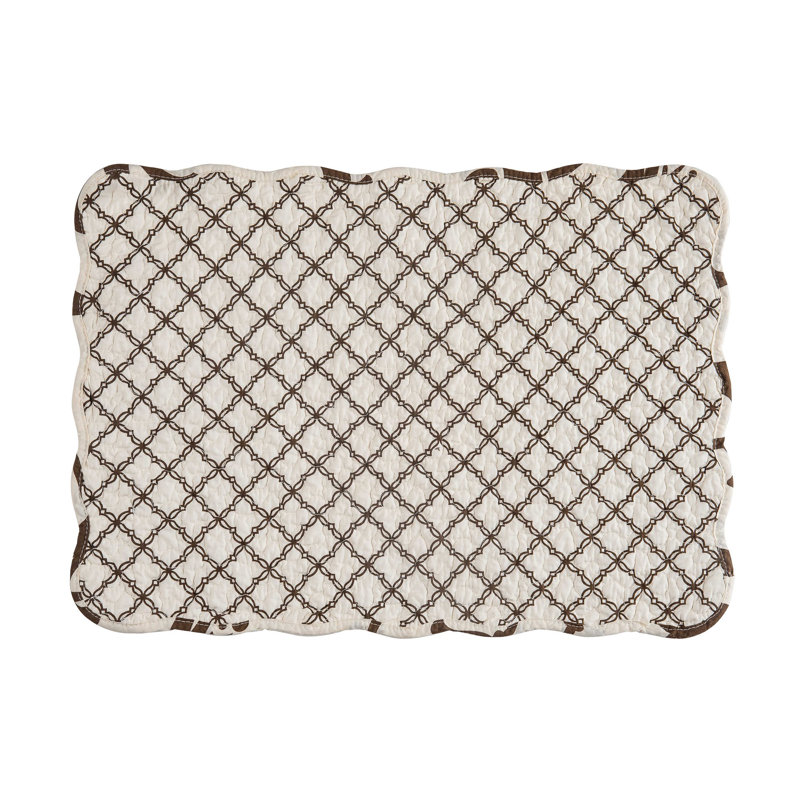 Ensemble de 6 napperons rectangulaires en coton Sophia