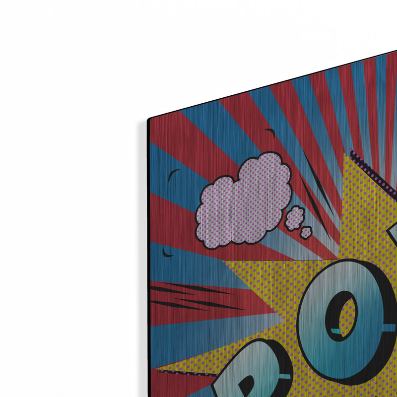 Art mural en métal Winston Porter «Pow 5» par Mark Ashkenazi, H 24 po x l 24 po