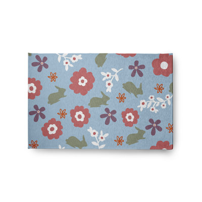 Chenille Floral Indoor / Outdoor Rug