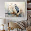 «Blue Great Heron In Miminal Harmony» sur toile-2062923919-2043472921