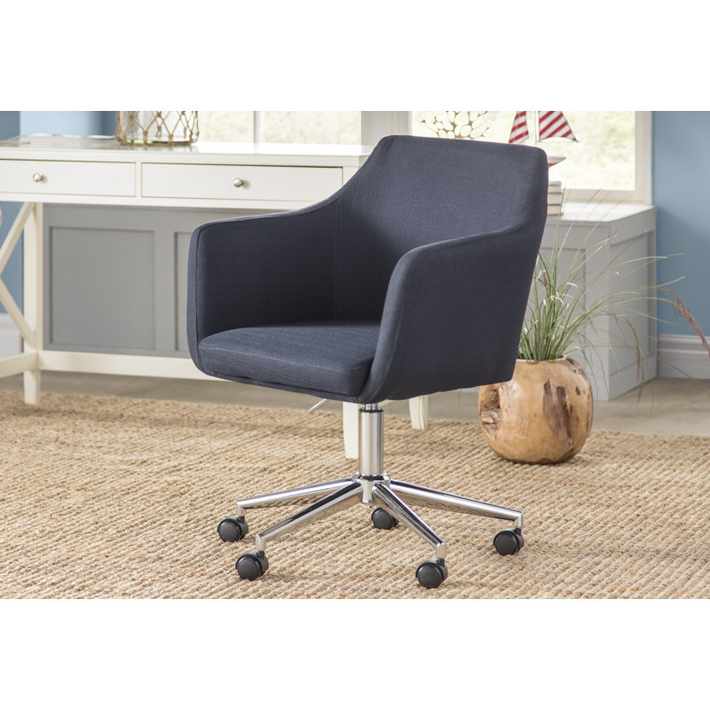 Chaise de bureau Noell, Bleu minuit