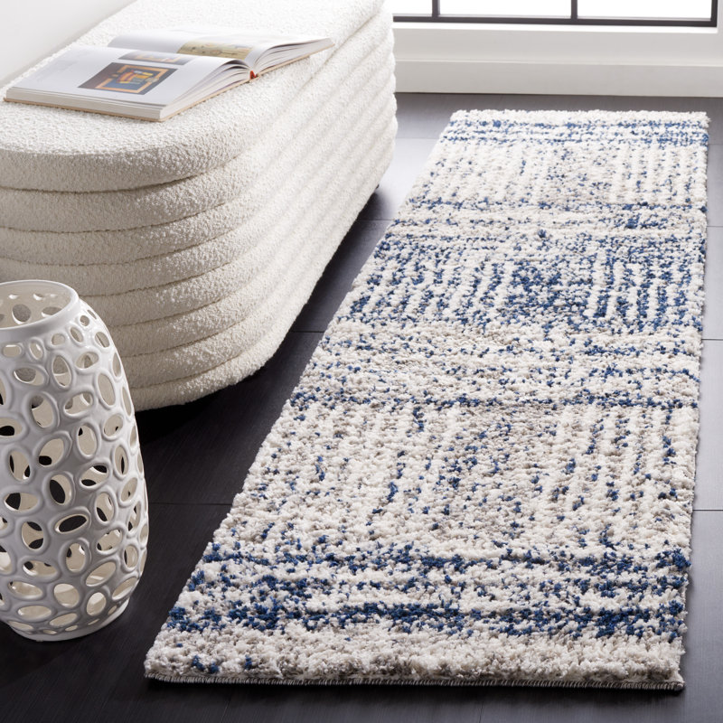 Pennsport 100 Area Rug In Navy / Ivory, Runner 2'2" x 8'