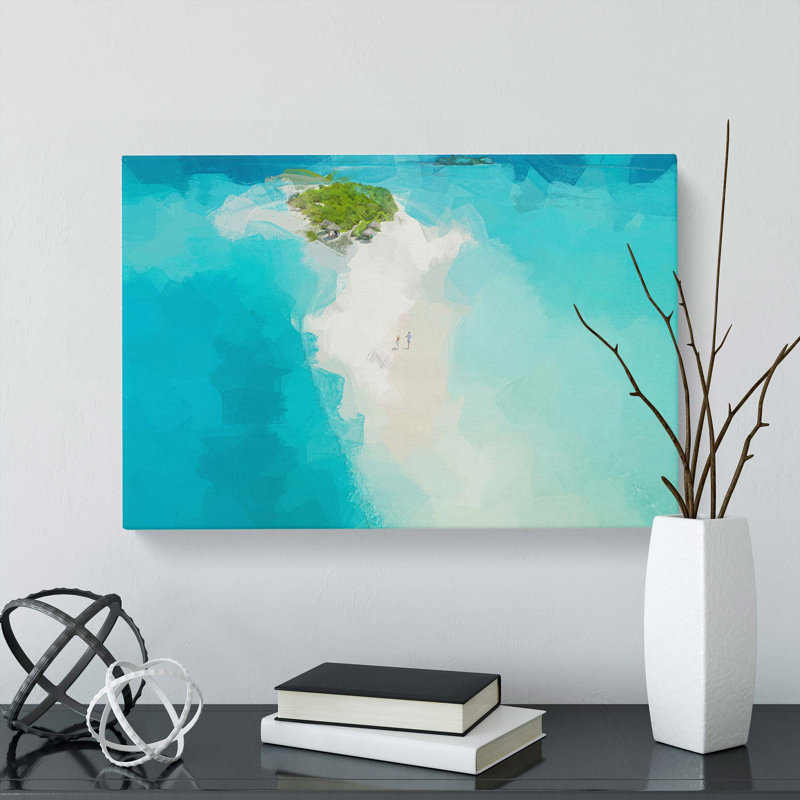 Alifu Alifu Atoll Beach Maldives In Abstract - Wrapped Canvas Print, 50cm H x 76cm W x 3cm D