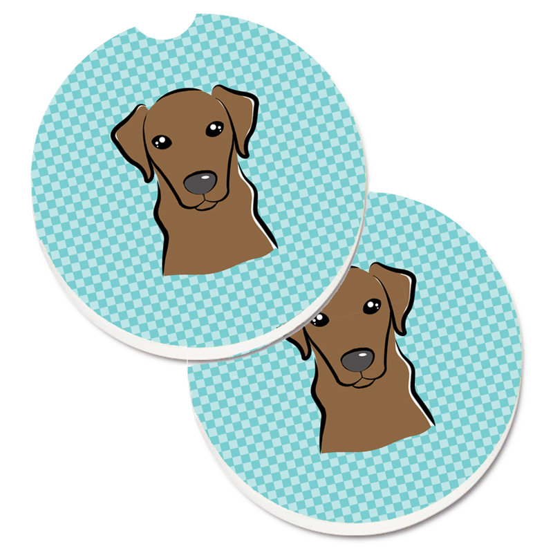 Sous-verre Retriever, Bleu, Labrador chocolat