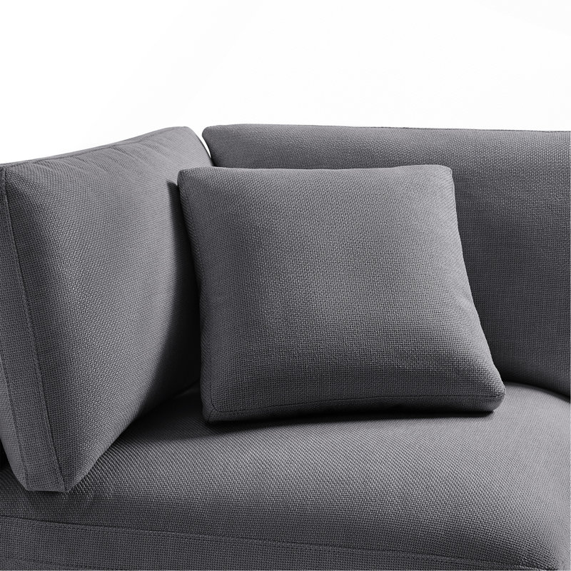 Fauteuil d'angle en coin - gris anthracite, Gris