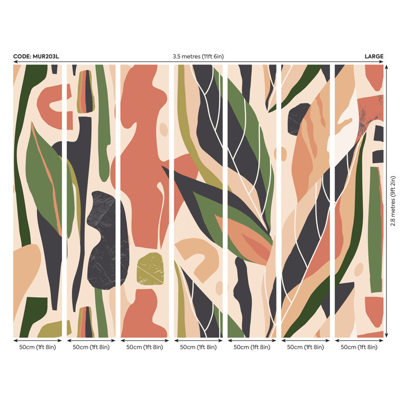 Auberta Mural,  350cm L x 280cm W , Orange