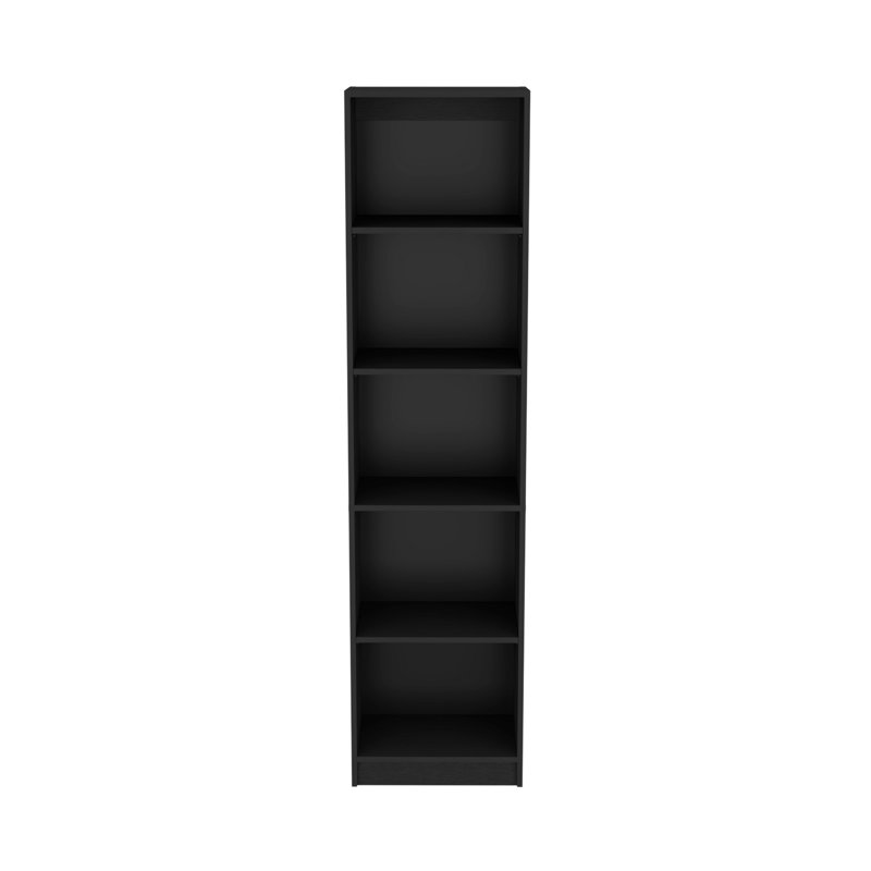 Bibliothèque compacte avec plusieurs tablettes, noir, Noir