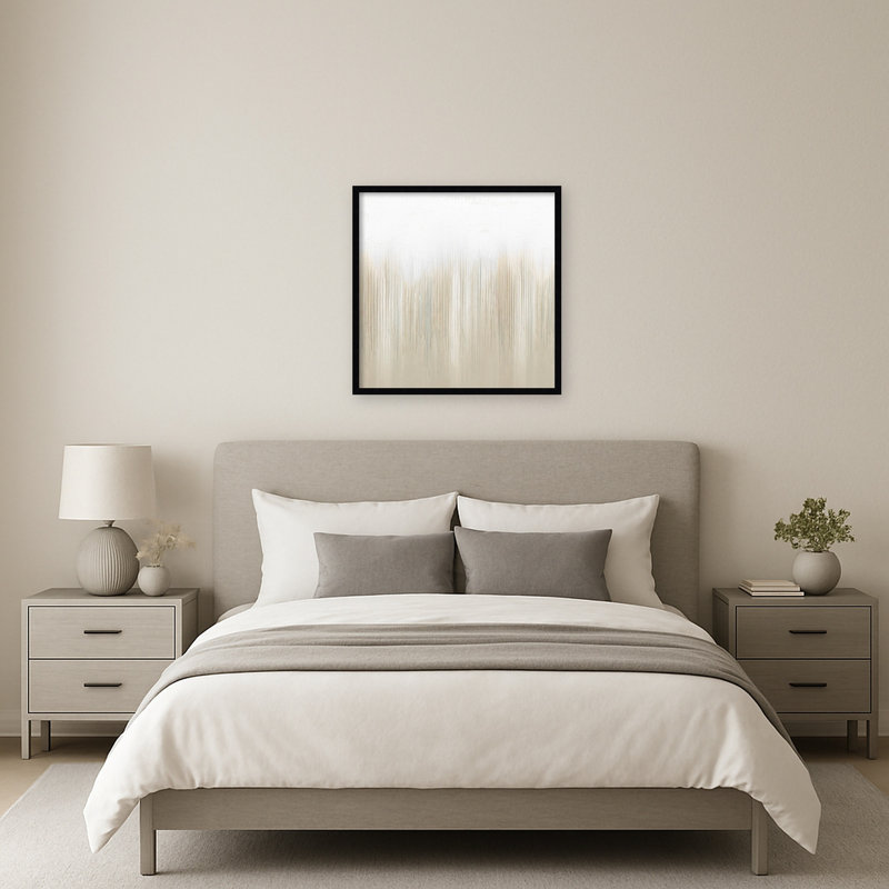 "Texture in Neutral Hues I" par Hannah Dawson, reproduction d'art sur toile encadrée, 25 x 25, Noir Svelte