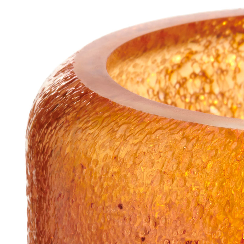 2.75'' H Glass Tabletop Votive Holder, Orange