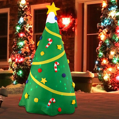 Décoration de sapin de Noël gonflable géant illuminé 8 pi