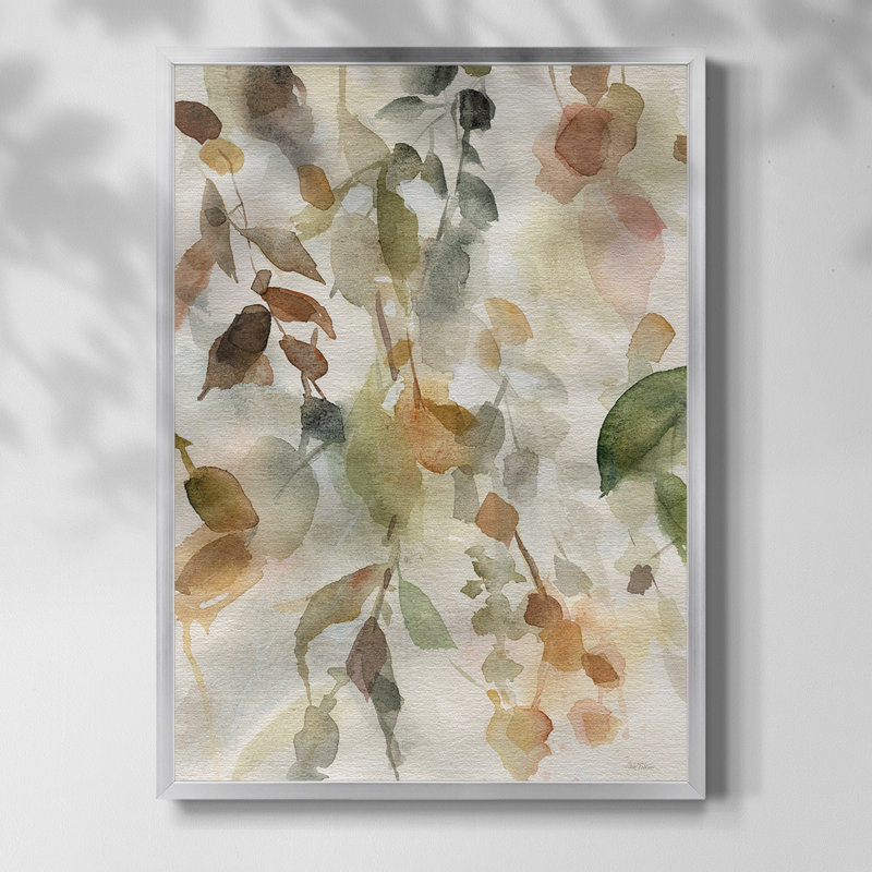 " Neutral Spring II ", No Mat, Silver Framed Canvas