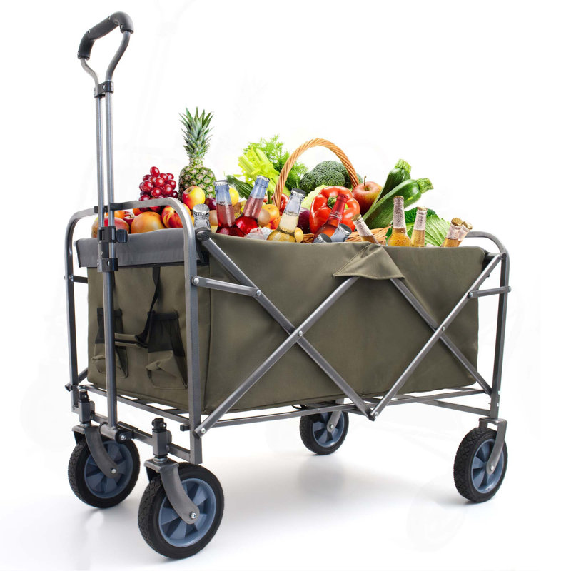 Chariot de camping pliant polyvalent pour l'extérieur, Gris
