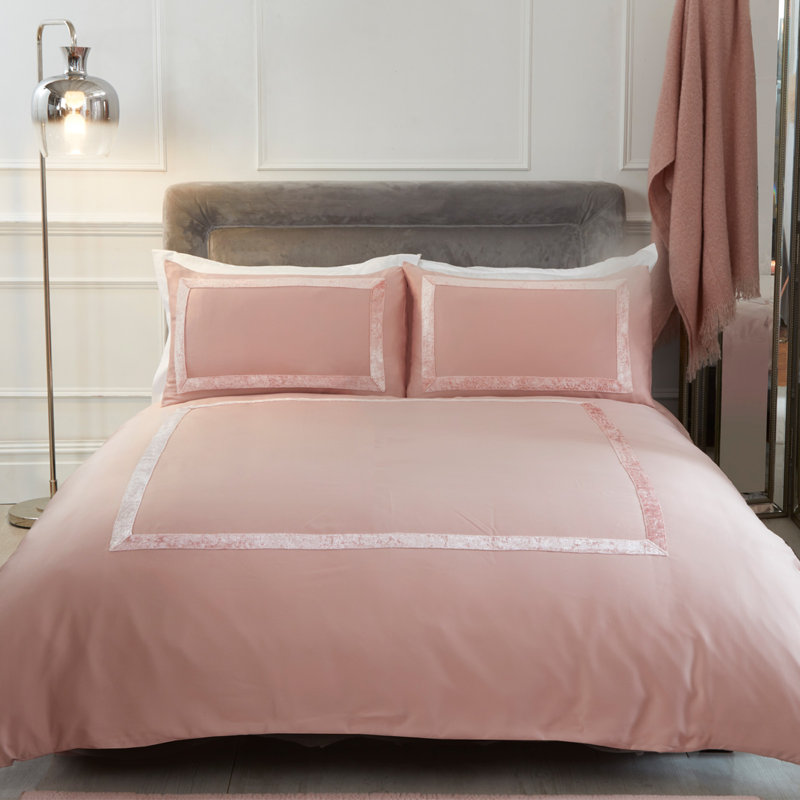 Anjuman Cotton Blend, Polyester Solid Colour Duvet Cover Set with Pillowcases Included, King Duvet Cover + 2 Pillowcases
