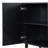 Four-Door Sideboard with Wavy Pattern Doors, Cylindrical Legs, and Sleek Metal Handles-425742556