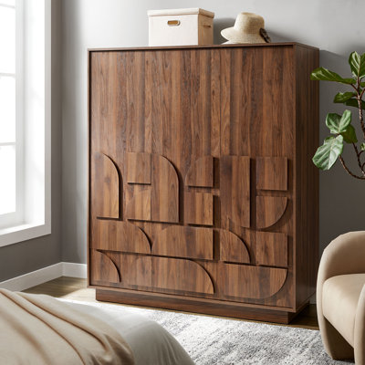 Garde-robe Bulwark à 3 portes en noyer
