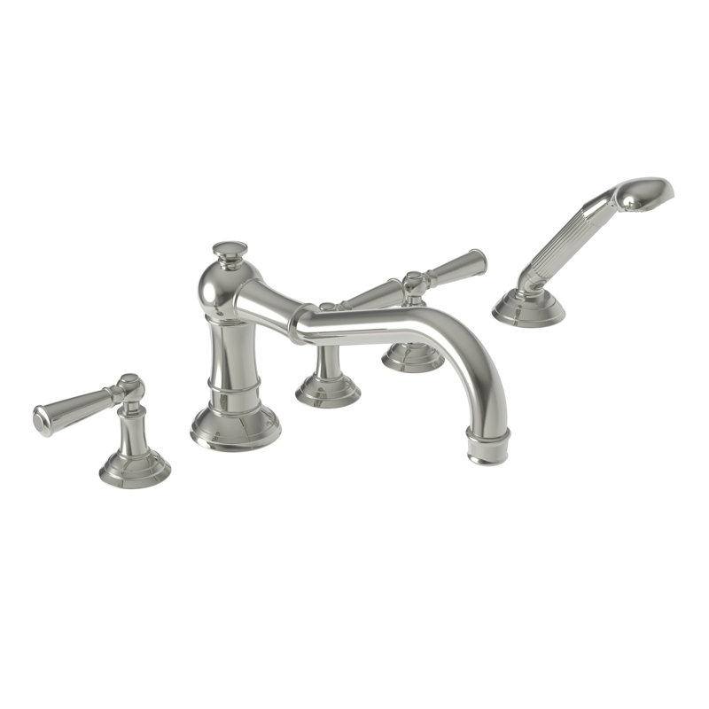 Roman Tub Faucet With Hand Shower, Polished Chrome
