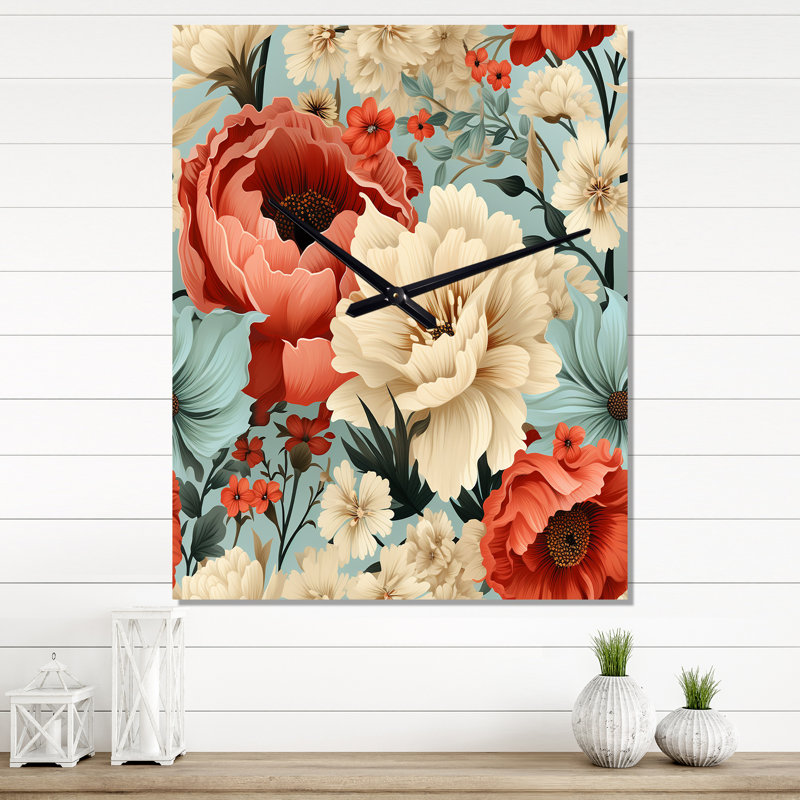 Jaquashia - Horloges murales florales, Moyen
