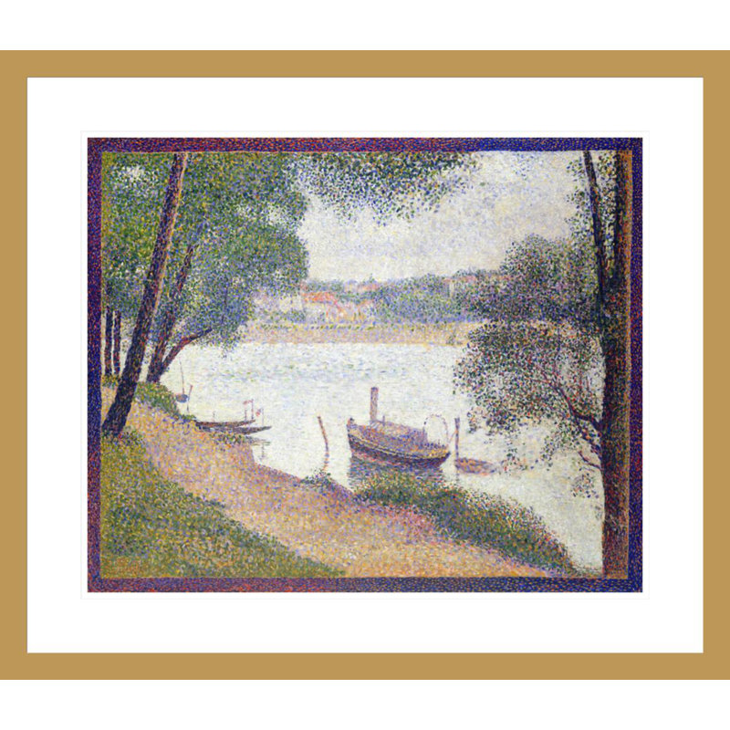 «Gray Weather Grand Jatte» par Georges Seurat, impression giclée sur cadre, H 23,5 po x l 27,23 po