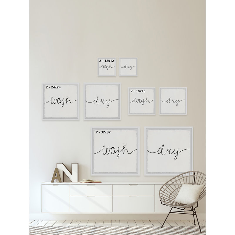 Baylin - Wash and Dry Connection - Ensemble de 2 encadrements d'art textuel