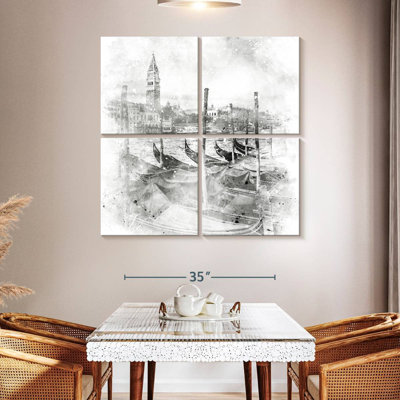 Canal Grande aquarelle monochrome