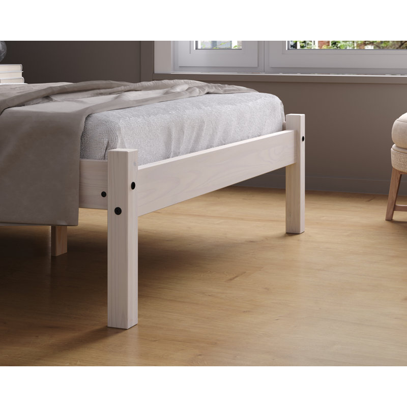 Burrillville Platform Bed, Double (4'6), White Wash