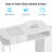Manicure Nail Table For Nail Tech With Visible Display Desktop, Nail Workstation With Dust Collector, Wrist Cushion And 4 Large Drawers, White/Black-109186319