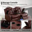 3-Piece Breathing Leather Power Reclining Living Room Sofa Set,with Wireless Charging Station,Storage,Cupholders (Set of 3)-1452234485
