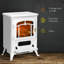 E Cairns 41.5cm W White Electric Fireplace with 1850 BTU