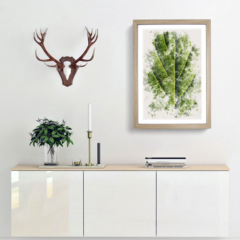 Leaf Pathways - Framed Print, Oak Framed, 63cm H x 45cm W x 2cm D