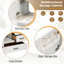Meuble-lavabo blanc de 30 po avec lavabo en céramique, portes à fermeture douce et armoire de rangement - idéal pour les petits espaces, les solutions polyvalentes, les salles de bain faciles à installer,