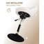 Dressing Table Chair, 360° Swivel Vanity Chair with Backrest, Height Adjustable Makeup Vanity Stool for Bedroom, Dining Room, Teddy Velvet