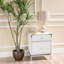 2 Drawer Bedside Table, White, Elegant