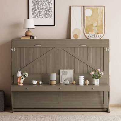 Sweet Dreams & Vanity Schemes: Queen Murphy Bed with Elegant Vanity Desk