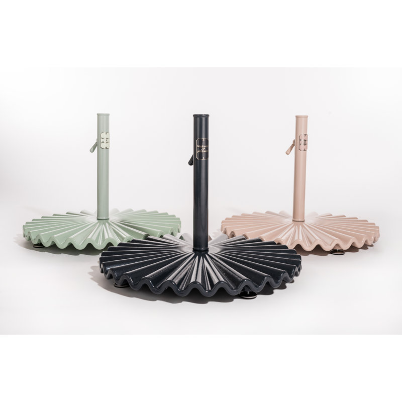 90 Steel Plastic In Ground Umbrella Base, Black
