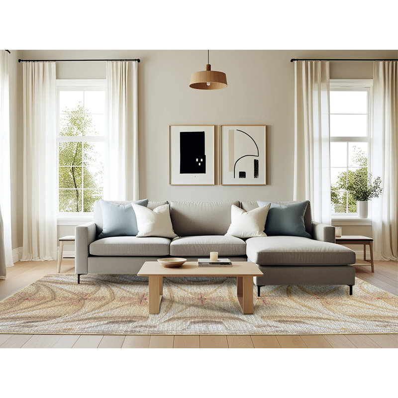 Abstract Indoor Rug, Rectangle 6' x 9'